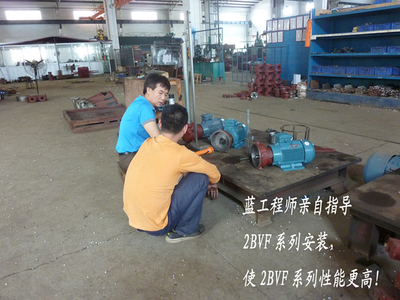 佛真工程師親自指導(dǎo)2BVF水環(huán)式真空泵的安裝，嚴(yán)格的安裝要求對(duì)水環(huán)式真空泵性能提高有著重要的作用